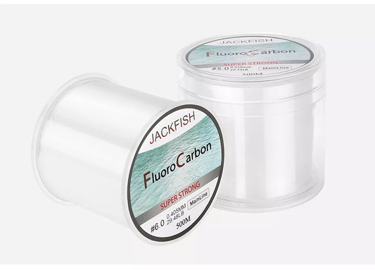 JACKFISH 500M Fluorocarbon fishing line 5-30LB Super strong brand Main Line clear