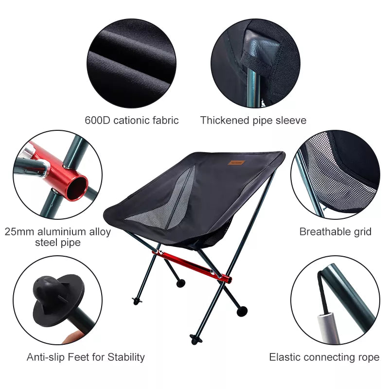 PACOONE Travel Ultralight Folding Chair – Outdoor Odyssey